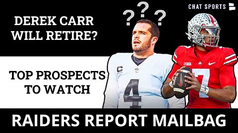 Derek Carr To Retire? Raiders Rumors Q&A: College Football Playoffs 2023 NFL Draft Prospects To 👀