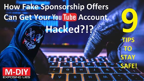 How Fake Sponsorship Offers Can Get Your YouTube Account Hacked?!? 9 TIPS TO STAY SAFE! [Hindi]