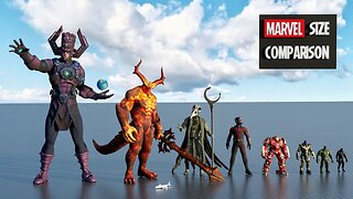 MUSIC WAR AND MARVEL Size Comparison 3d Animation Comparison