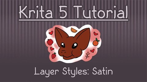 Krita 5 Tutorial: Layer Styles - Satin