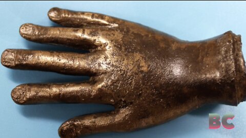 Rare bronze hand discovered in Roman Vindolanda, England