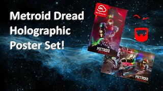 Metroid Dread Holographic Posters Unboxing