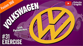 #31 Volkswagen logo CAD | Fusion 360 | Pistacchio Graphic