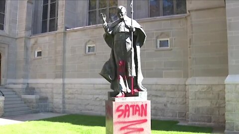 Cathedral Basilica of the Immaculate Conception in downtown Denver vandalized