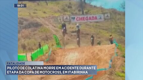 Fatalidade: Piloto de Colatina morre em acidente durante etapa da Copa de Motocross, em Itabirinha.