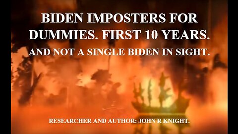 BIDEN IMPOSTERS FOR DUMMIES