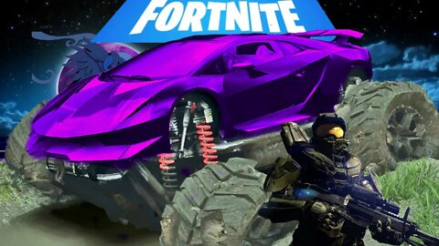 Master Chief gets two sweet new Rides, a Purple Off Road Lamborghini & Semi Truck / Fortnite