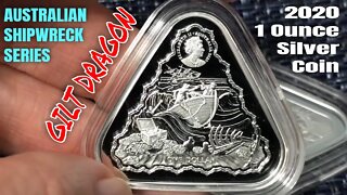 2020 Gilt Dragon Triangular 1 oz Silver Coin