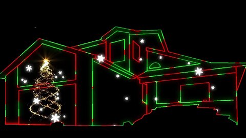 Holiday Wishes Christmas House Projection Mapping Video Sample