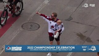 Gabriel Landeskog and baby Luke