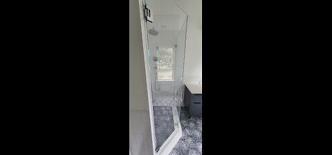 Custom Frameless with Angled corners