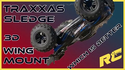 Traxxas Sledge 3D Wing Mount Test.