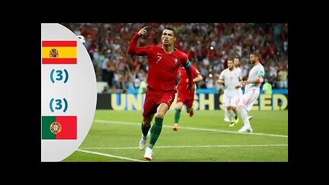 Spain (3) vs (3) Portugal World Cup 2018 ( Hatrick CR7)