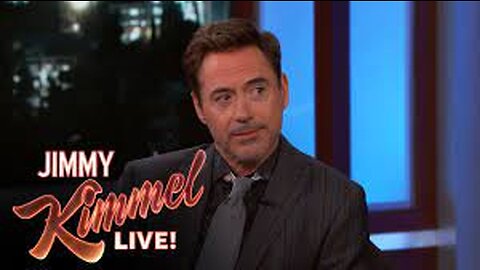 ROBERT DOWNEY JR PUTS HIS FOOT DOWN W/ KIMMEL