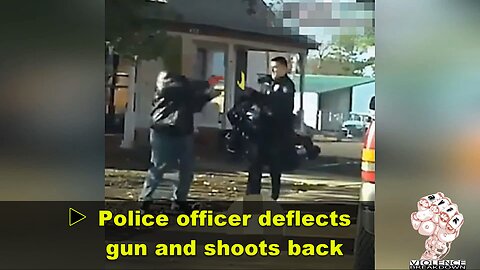 Police officer deflects gun and shoots back | Real Violence For Knowledge