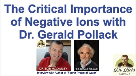 The Critical Importance of Negative Ions with Dr. Pollack