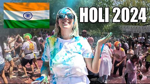 BRITISH COUPLE Play HOLI in DELHI With Locals (Festival India 2024) 🇮🇳