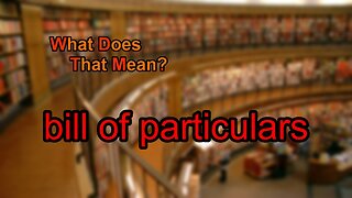 Understanding the Constitution - Bill of Particulars (The first step to win in court!)