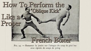 Coup De Pied Bas - The Savate Low Kick -or- The Oblique Kick and it's Defenses | On The Mat