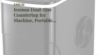 Iceman Dual-Size Countertop Ice Machine, Portable Ice Maker Machine, Creates 2 Cube Sizes in 6...