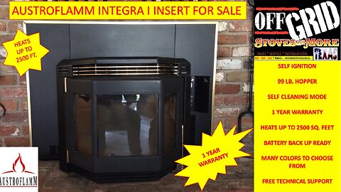 AUSTROFLAMM INTEGRA I INSERT FOR SALE - 1 YEAR WARRANTY AND LIFETIME PARTS DISCOUNT INCLUDED