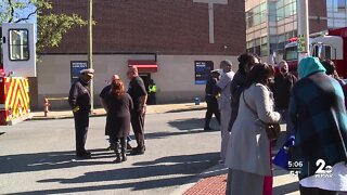 Governor-elect Wes Moore gives out turkeys at Southern Baptist Church