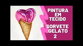 🔴Live Cont.Pintura Em Tecido Sorvete de Coração 2