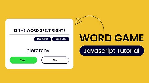 Is The Word Spelt Right | Word Game With JavaScript Projects