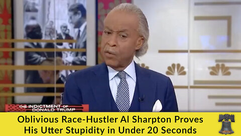 Oblivious Race-Hustler Al Sharpton Proves His Utter Stupidity in Under 20 Seconds