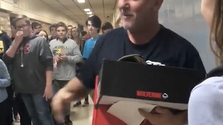 Students Surprise School Janitor With Christmas Present