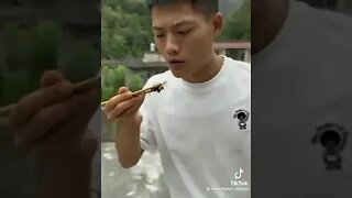 Guy Tries To Eat A Live Bee Pays The price #short #shorts