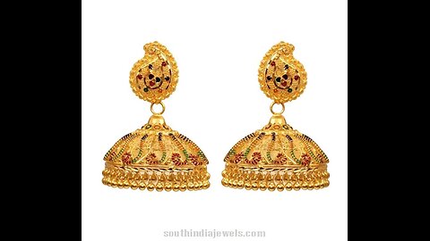 gold jhumka design #