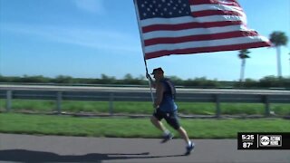 Local man honors hero with flag run