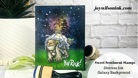 Sweet Sentiment Stamps l You Rock l Galaxy Background