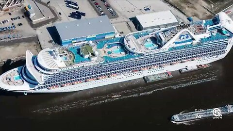 All clear for Caribbean Princess to dock after two crew members test negative