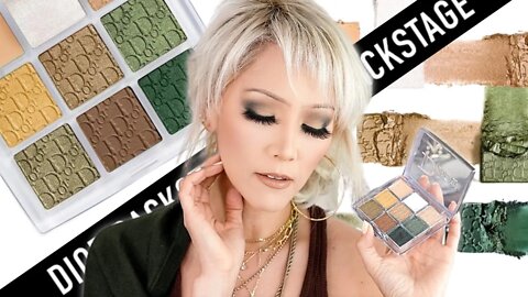 DIOR BACKSTAGE EYESHADOW PALETTE 008 KHAKI NEUTRALS REVIEW | DIOR HOLIDAY 2022 MAKEUP | HOODED EYES