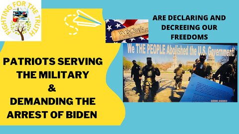 PATRIOTS IN DC ARE SERVING THE MILITARY - DEMANDING TO ARREST BIDEN AND RESTORE THE REPUBLIC!