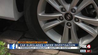 Burglars target cars in Estero neighborhood