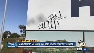Sign outside UCSD Jewish student center defaced