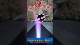 Lampwork Glass Beads: Dot Design #7