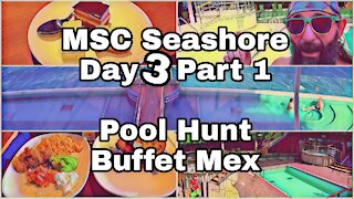 MSC Seashore Day 3 | More Cold Pools | Fiesta Buffet!