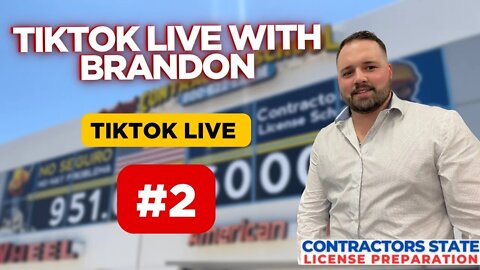 Contractors License Q&A TIKTOK WITH BRANDON #2