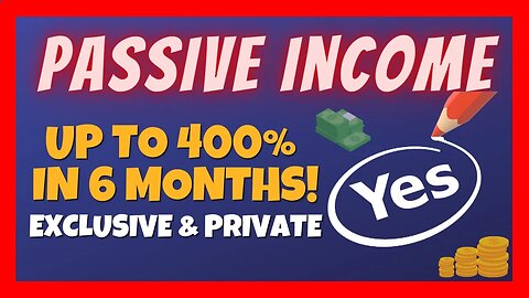 Passive Income Streams for 2023 🚀 Private Opportunity No2 🚨 Up To 400% In 6 Months 💥