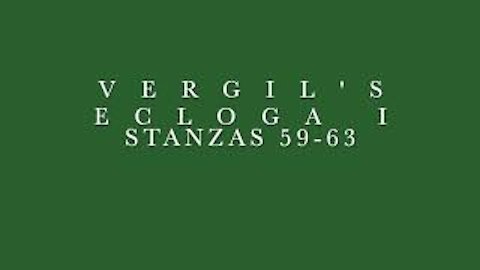Vergil Ecloga I Stanzas 59-63