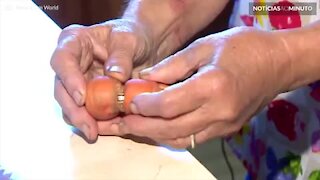 Anel de noivado perdido há 13 anos é encontrado em uma cenoura