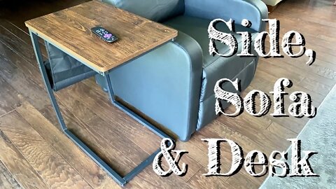 This Side Table Works as a Sofa Table and Desk