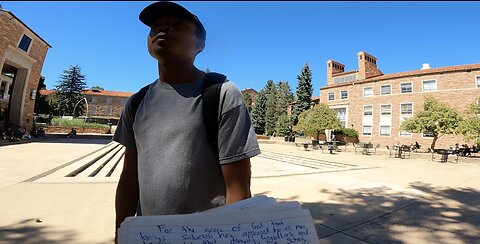 University of Colorado, Boulder: Cops Advise Me, Curious Student, Christian Encourages Me, Preaching to Hundreds