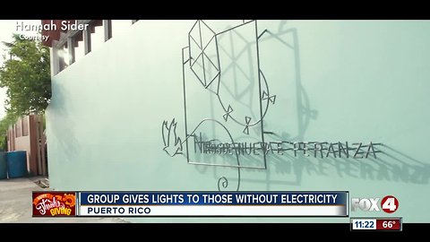 Solar lights given after hurricane