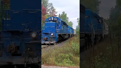 Railroad Passes Very Remote Location In Wisconsin, Miles From Any Paved Road! #trains #trainvideo