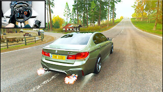 M POWER ON THE ROAD - BMW M5 F90 - Forza Horizon 4 - Logitech g29 gameplay HD